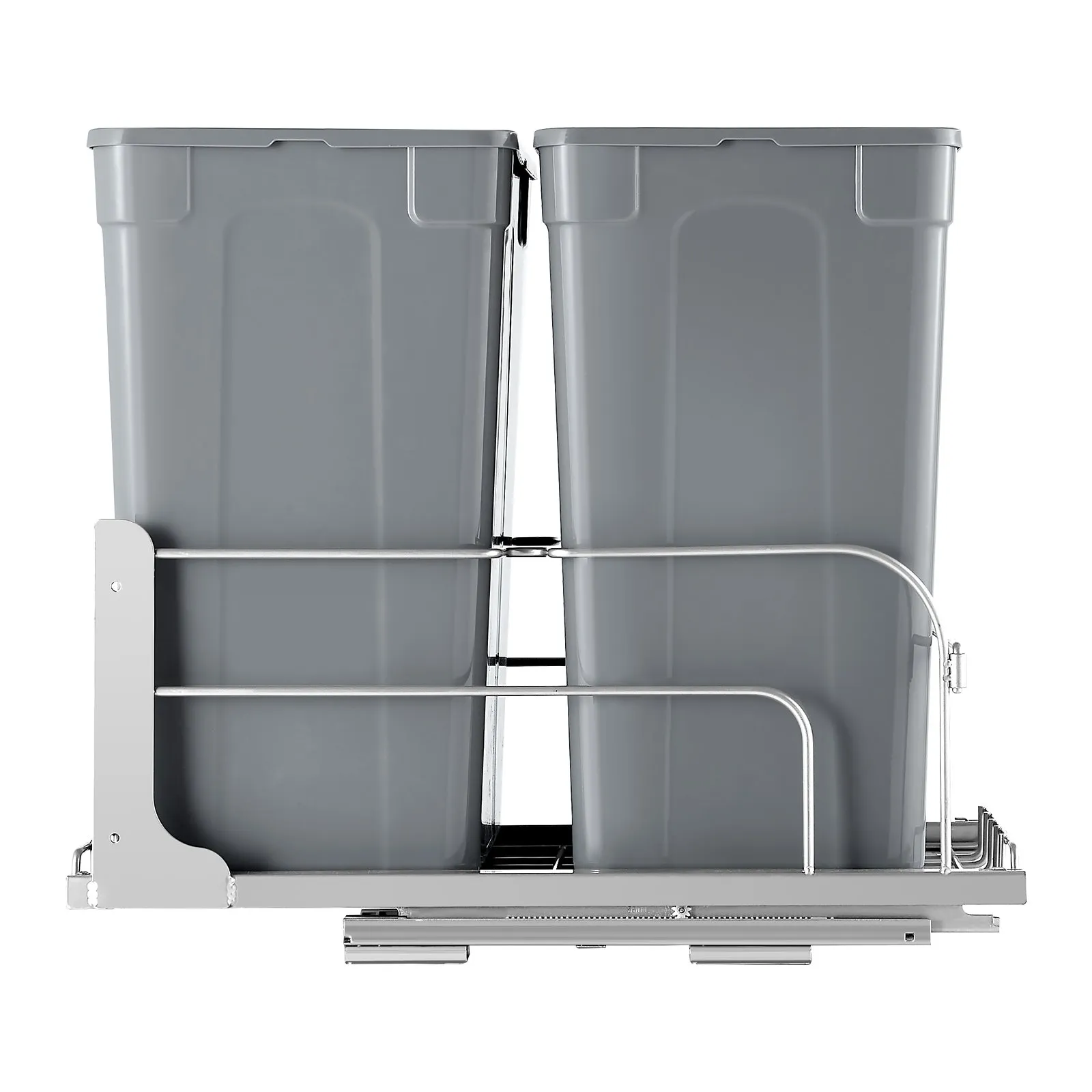 Kosz wysuwany do szafki 2x35QT soft close, metalowe prowadnice, pod blat