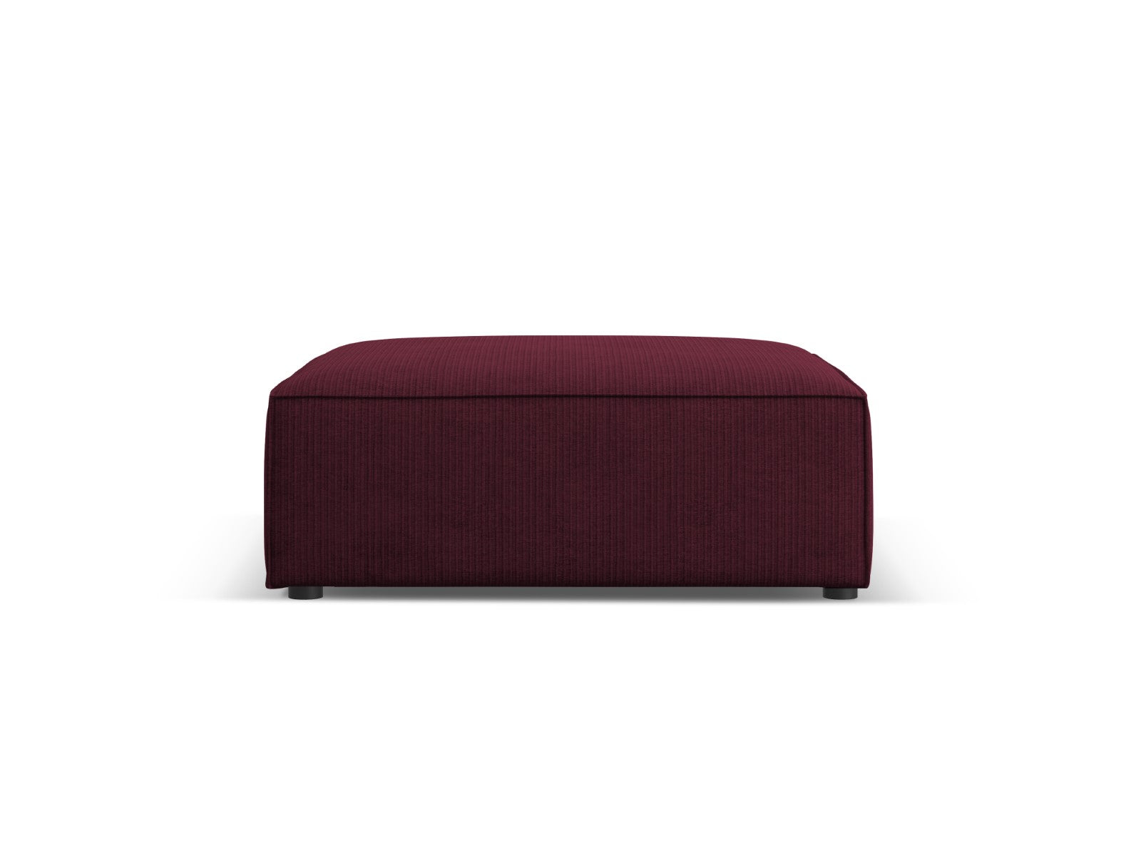 Cosmopolitan Design Poef Arendal chenille met ribbeleffect, robijn - 80x102x40cm