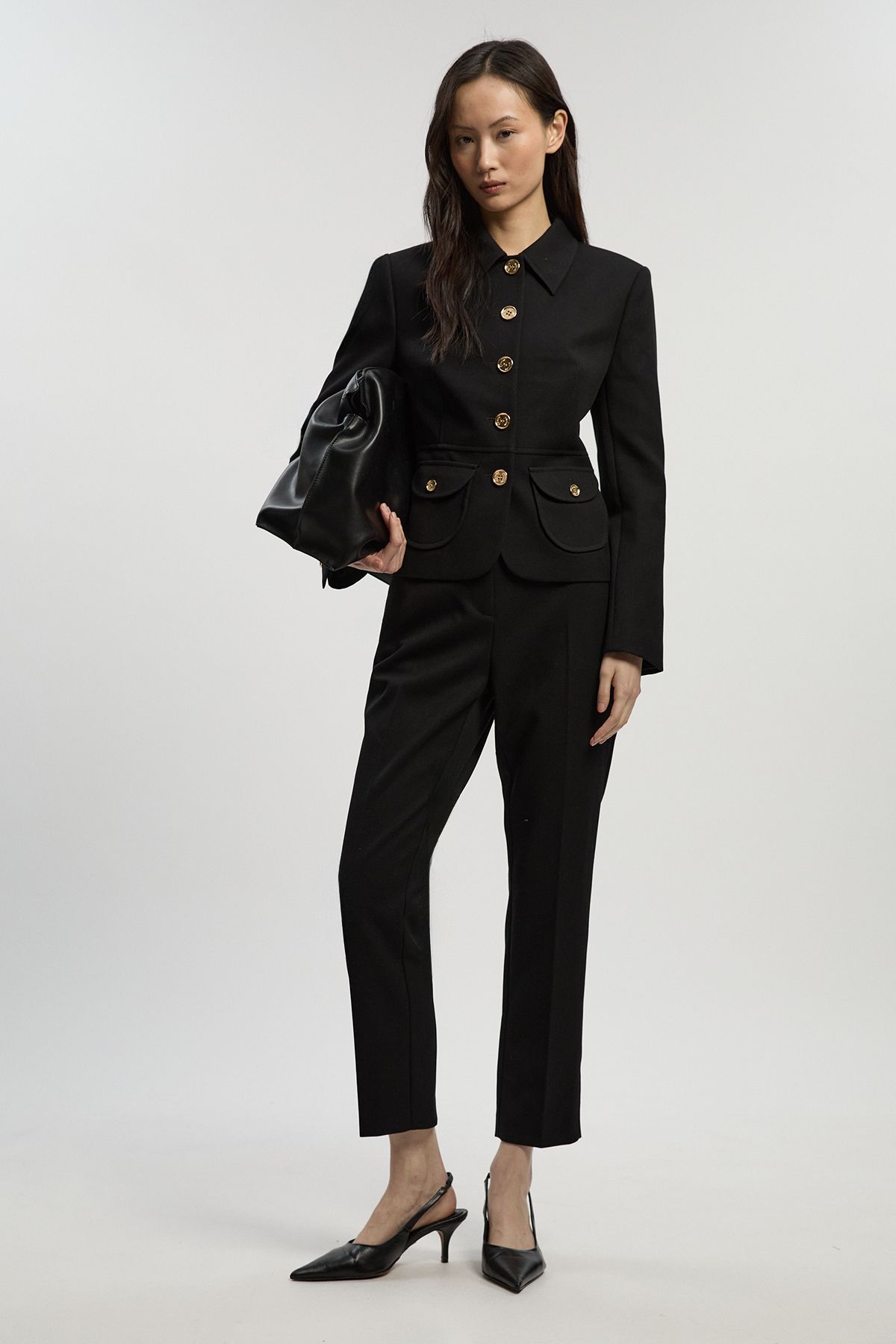 KarenMillen Textured Compact Stretch Tailored Jacket