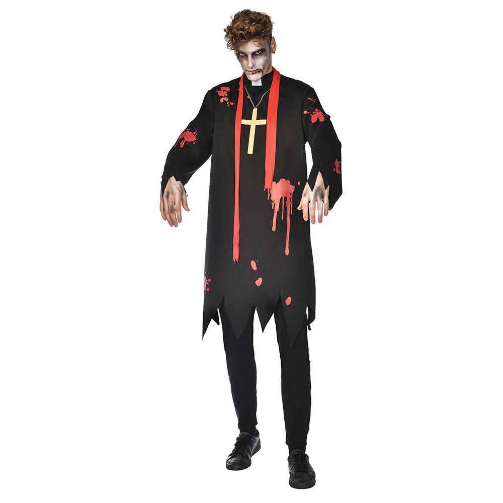 Déguisement adulte Halloween prêtre zombie Taille unique