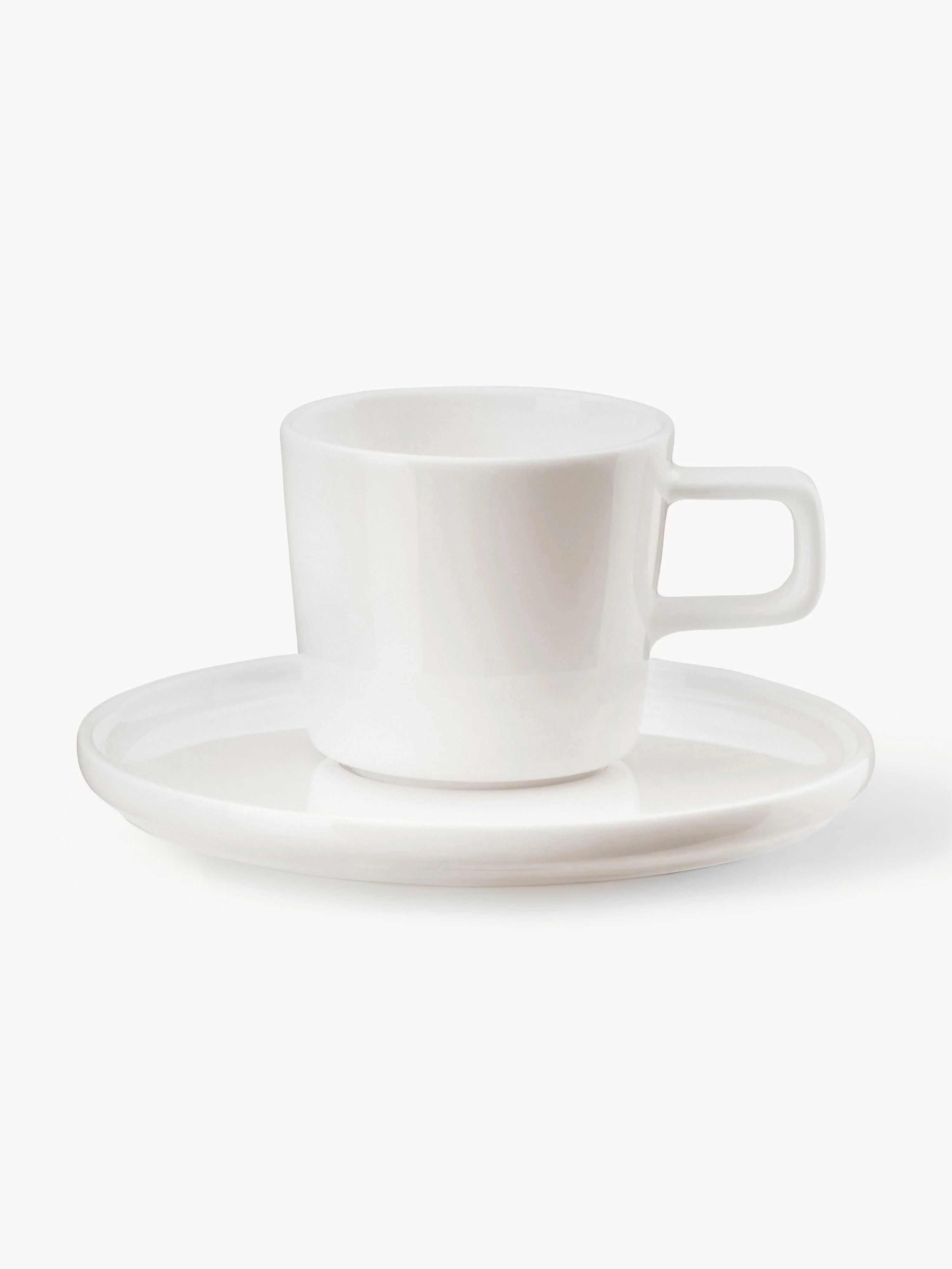 Fine Bone China Espressotassen Oco mit Unterteller, 6er-Set