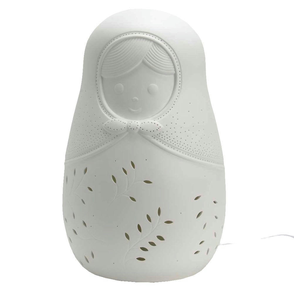POUPÉE RUSSE - Lampe à poser blanche format XXL H46cm