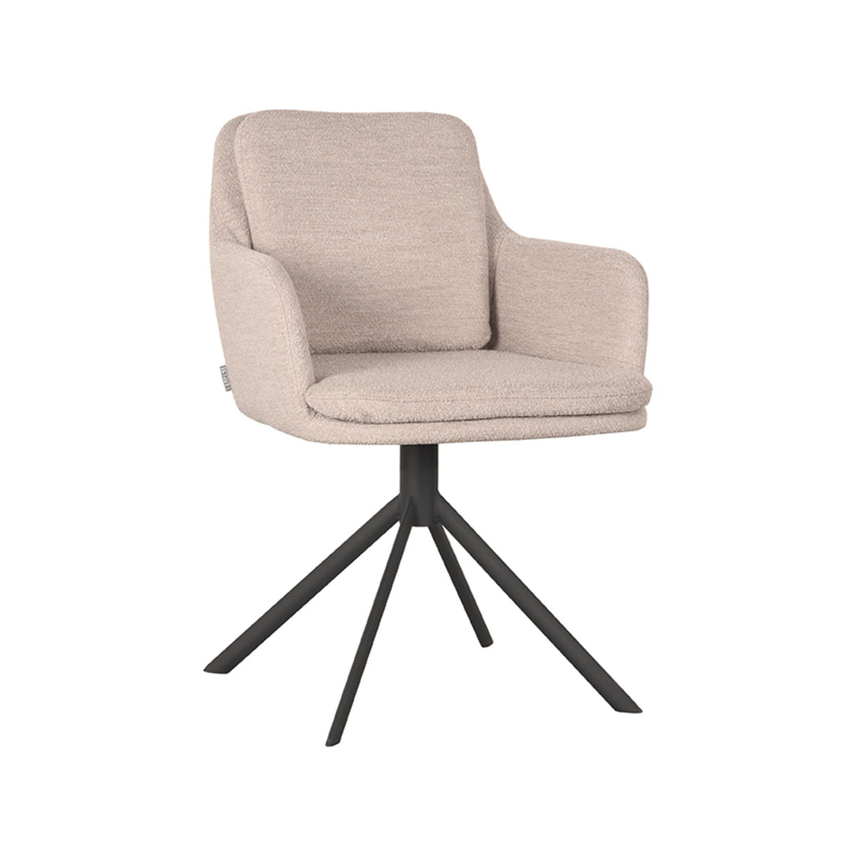LABEL51 Eetkamerstoel Joy - Naturel Bouclé - Zithoogte 49cm