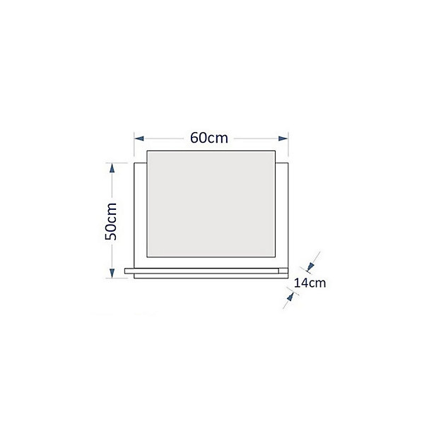 Miroir salle de bain RAVEN60x50 cmNoir mat et brillant
