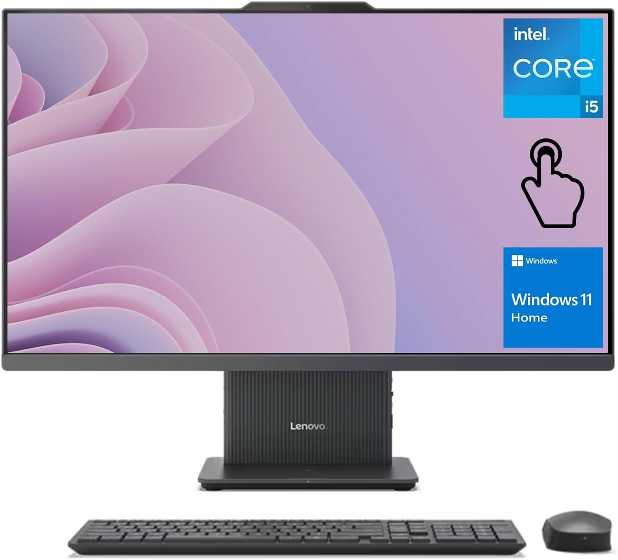 Lenovo 2024 IdeaCentre I All-in-One  27 FHD Touchscreen 100Hz  Intel Core i5-13420H  32GB DDR5 RAM  1TB SSD  Wireless Charging Base  Wireless KB & Mouse  Wi-Fi 6  Windows 11 Home  Grey
