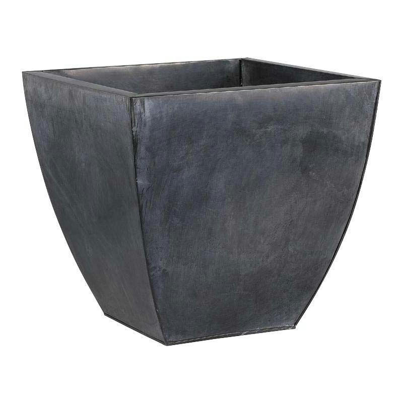 - Cache pot en zinc noir (lot de 3)