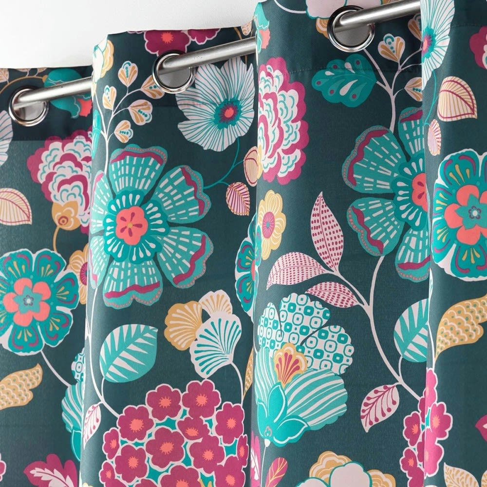 - Rideau  polyester Bleu 140 X 260