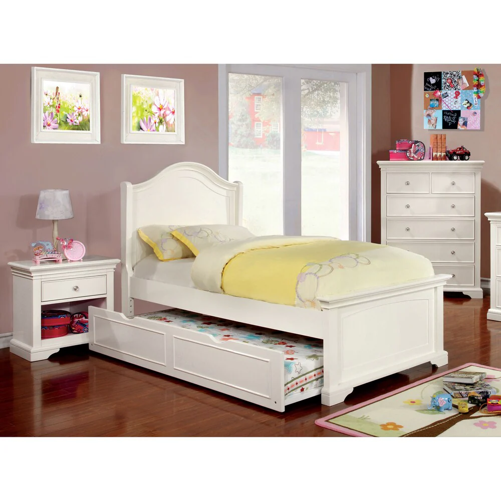 Furniture of America Vetz Modern White Solid Wood 6-drawer Kid Chest