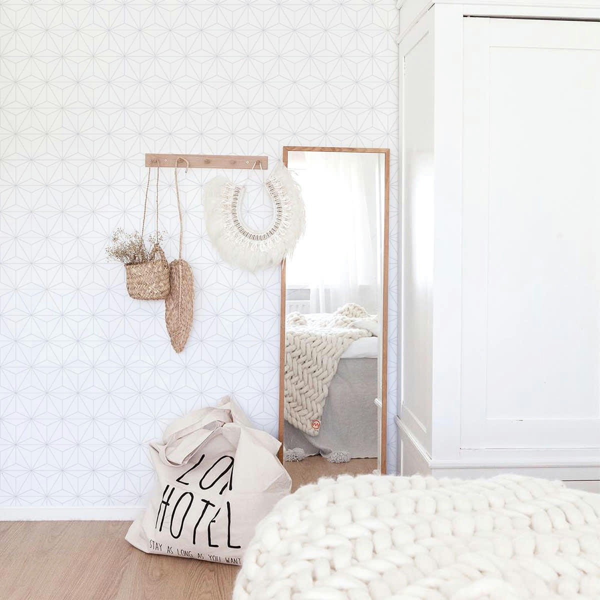 TOKYO - Papier peint vinyle adhésif gris cendré 50x300 cm