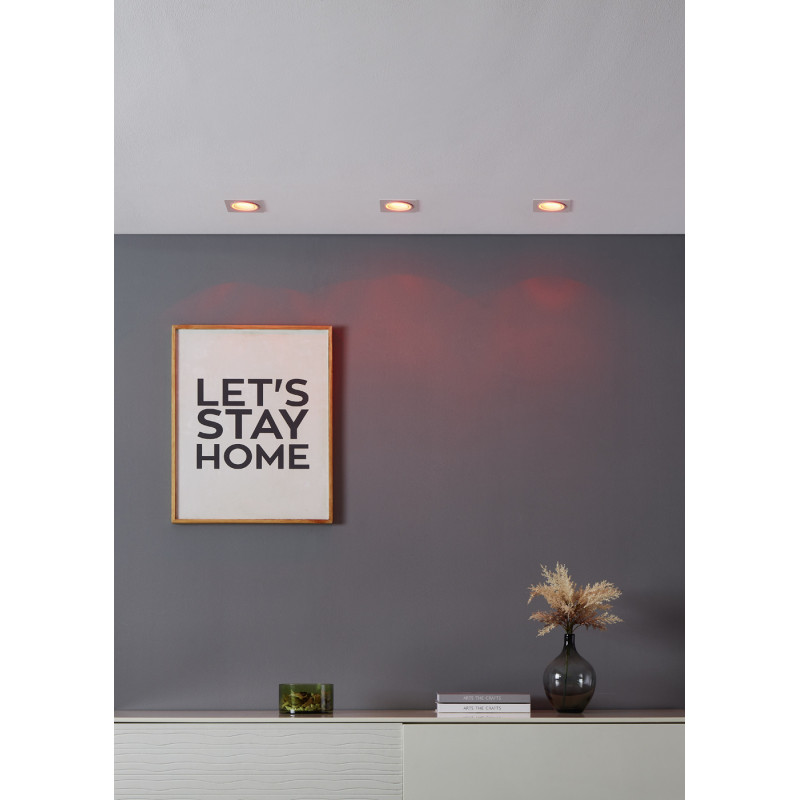 Spot encastrable LED Carosso carré blanc connecté RGB IP20 345 lm 4,7 W EGLO