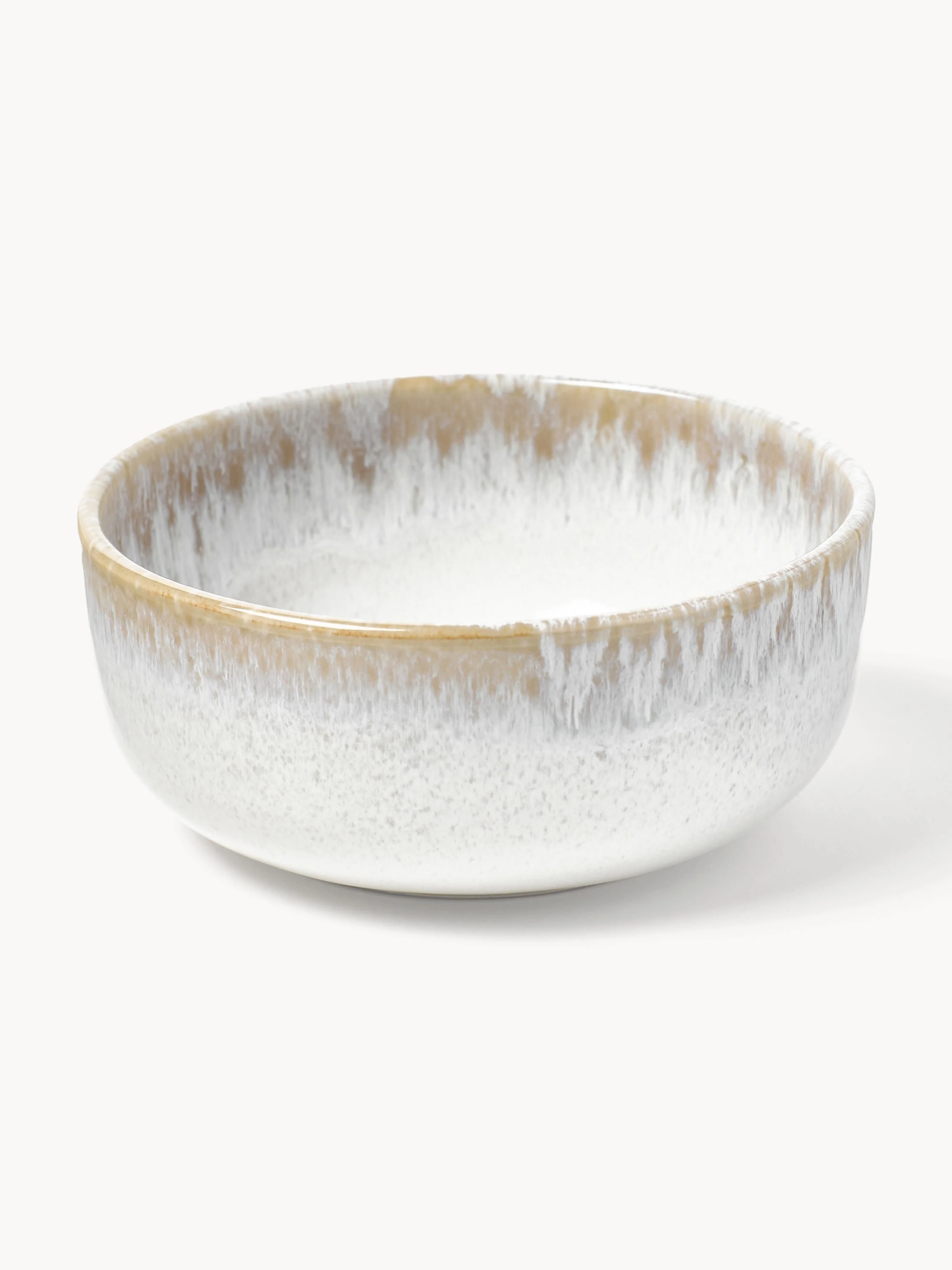 Handgefertigte Schälchen Danza mit reaktiver Glasur, 4er-Set