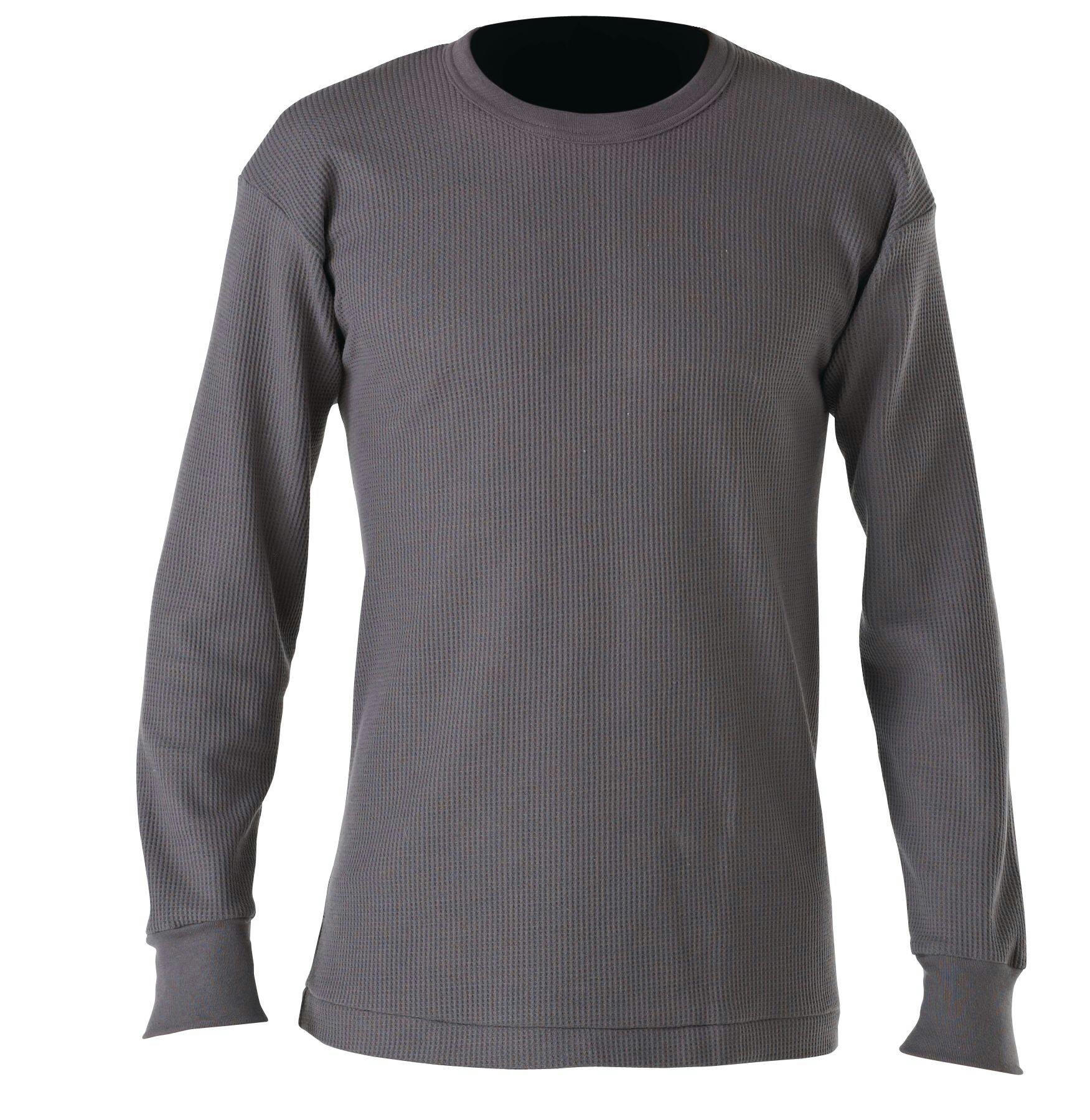 Misty Mountain Men's Thermal Base Layer Long Sleeve Undershirt Top Cotton Waffle Knit