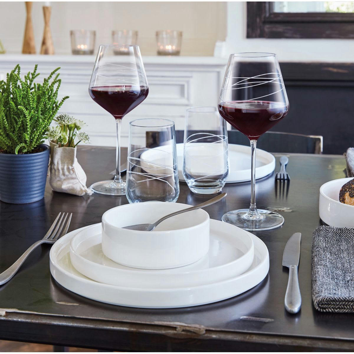 ABSTRACTION - 6 verres à pied 38cl