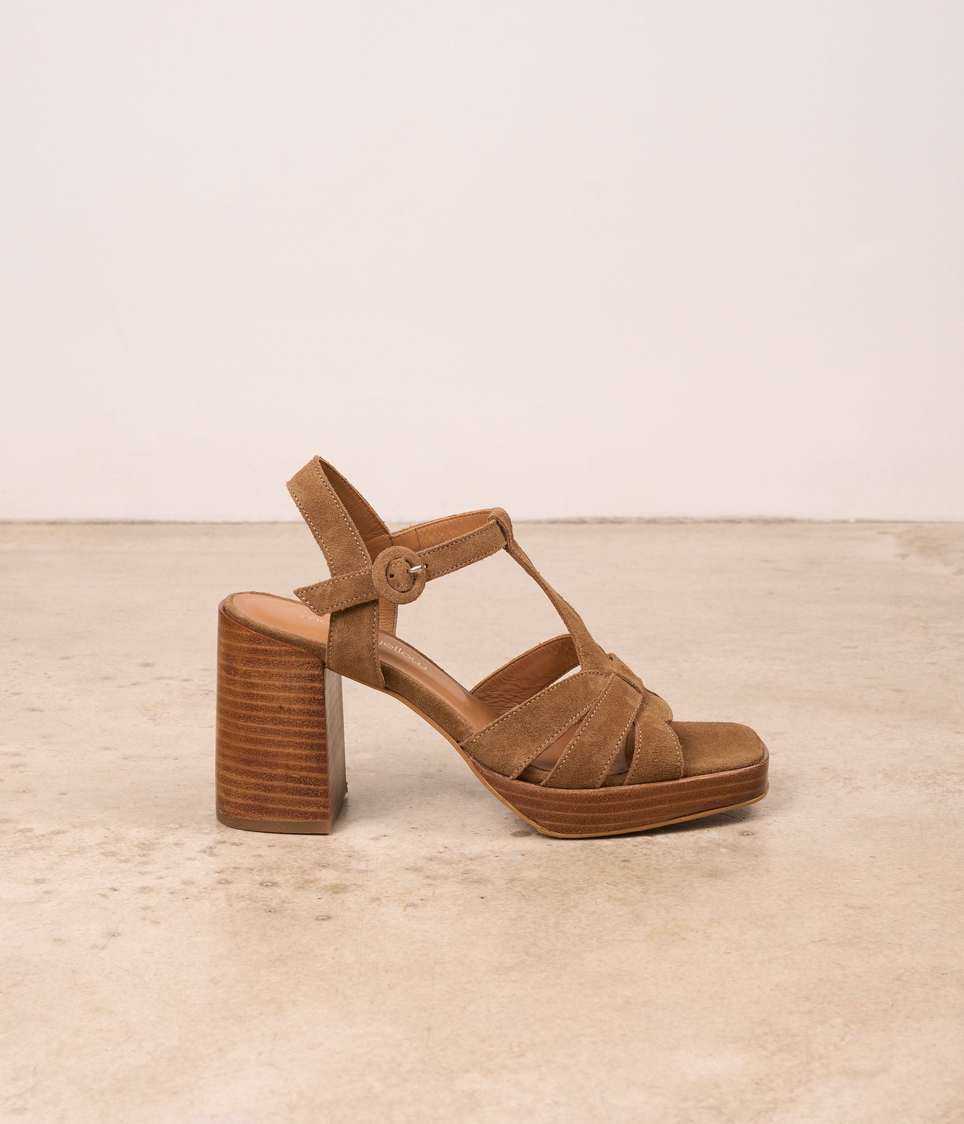 Sandales velours camel Rima