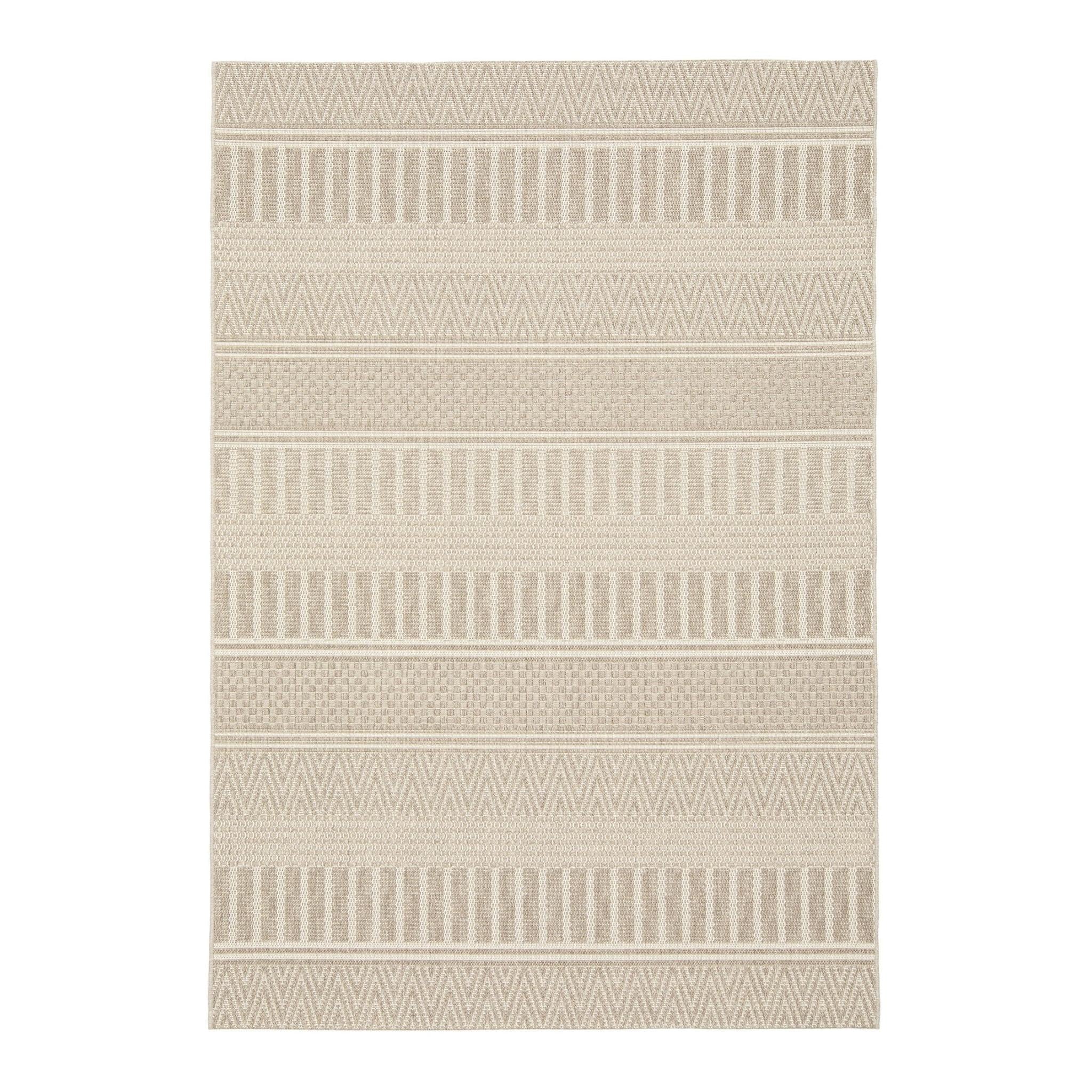 AFK Living vloerkleed Maasai - voor binnen en buiten - beige - 120 x 170 cm