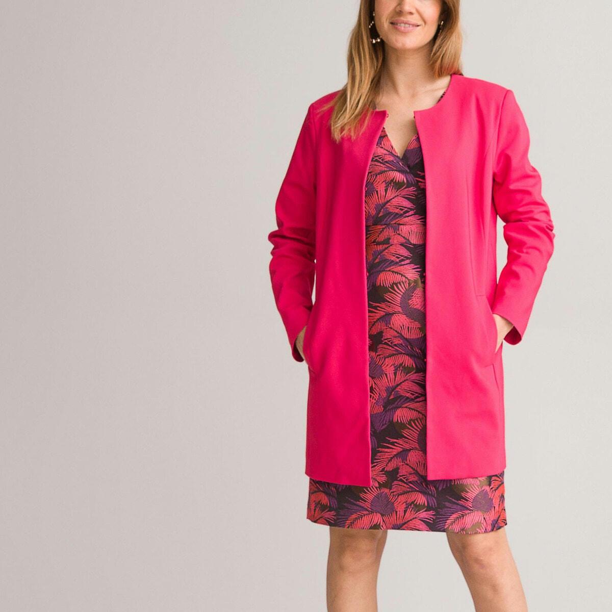 Veste longue, coupe droite