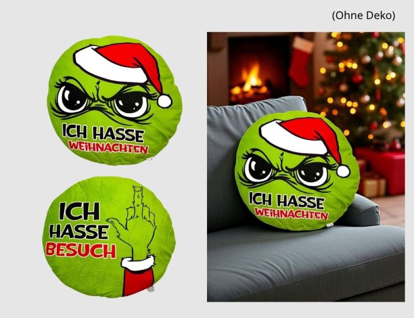 Kissen Festtagsmuffel Ø30cm