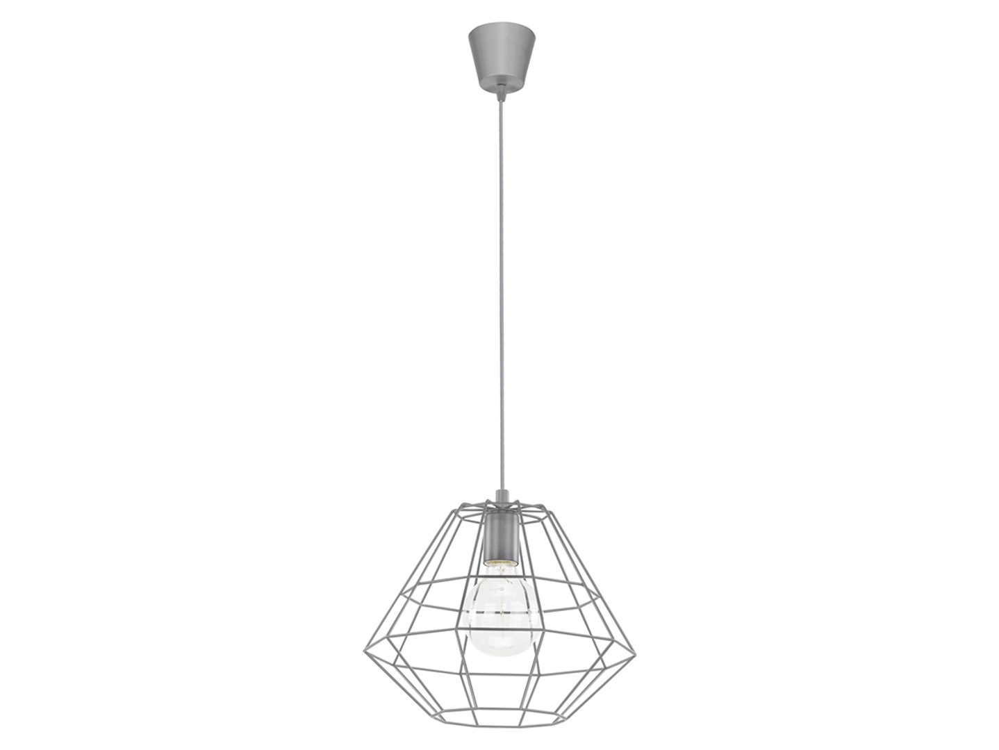 Lampa wisząca Diamond metalowa szara