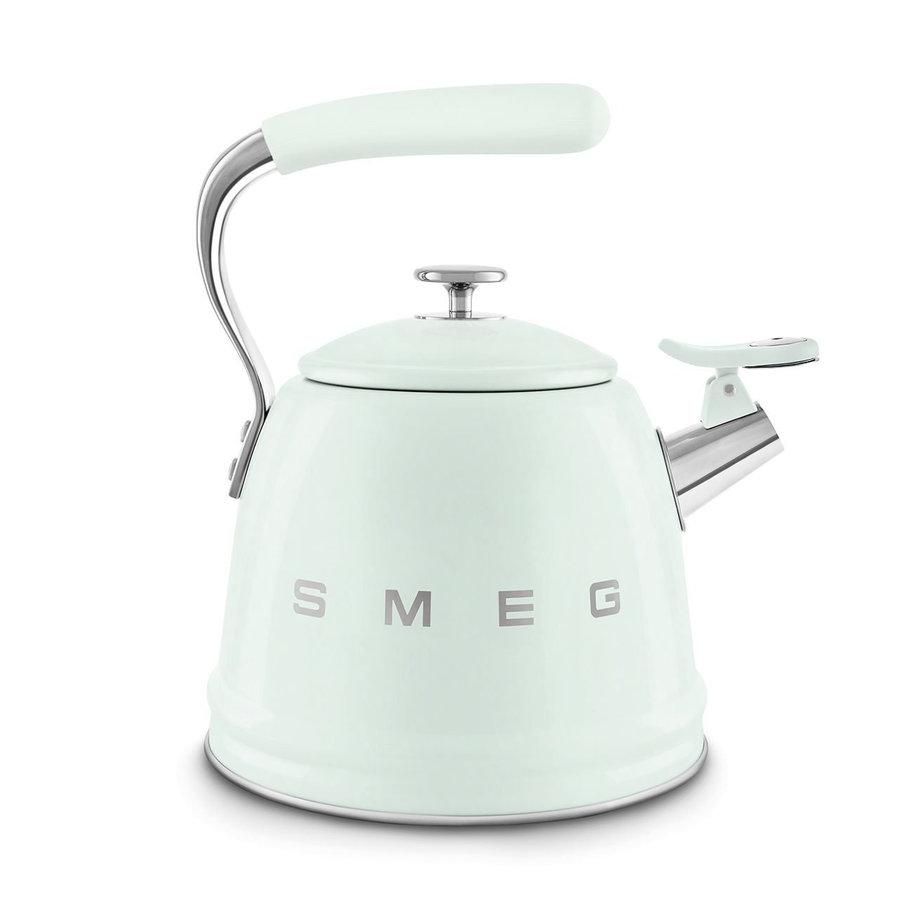 Smeg Whistling Kettle for Hobs, Stainless Steel, 2.3 liters, Sea Green