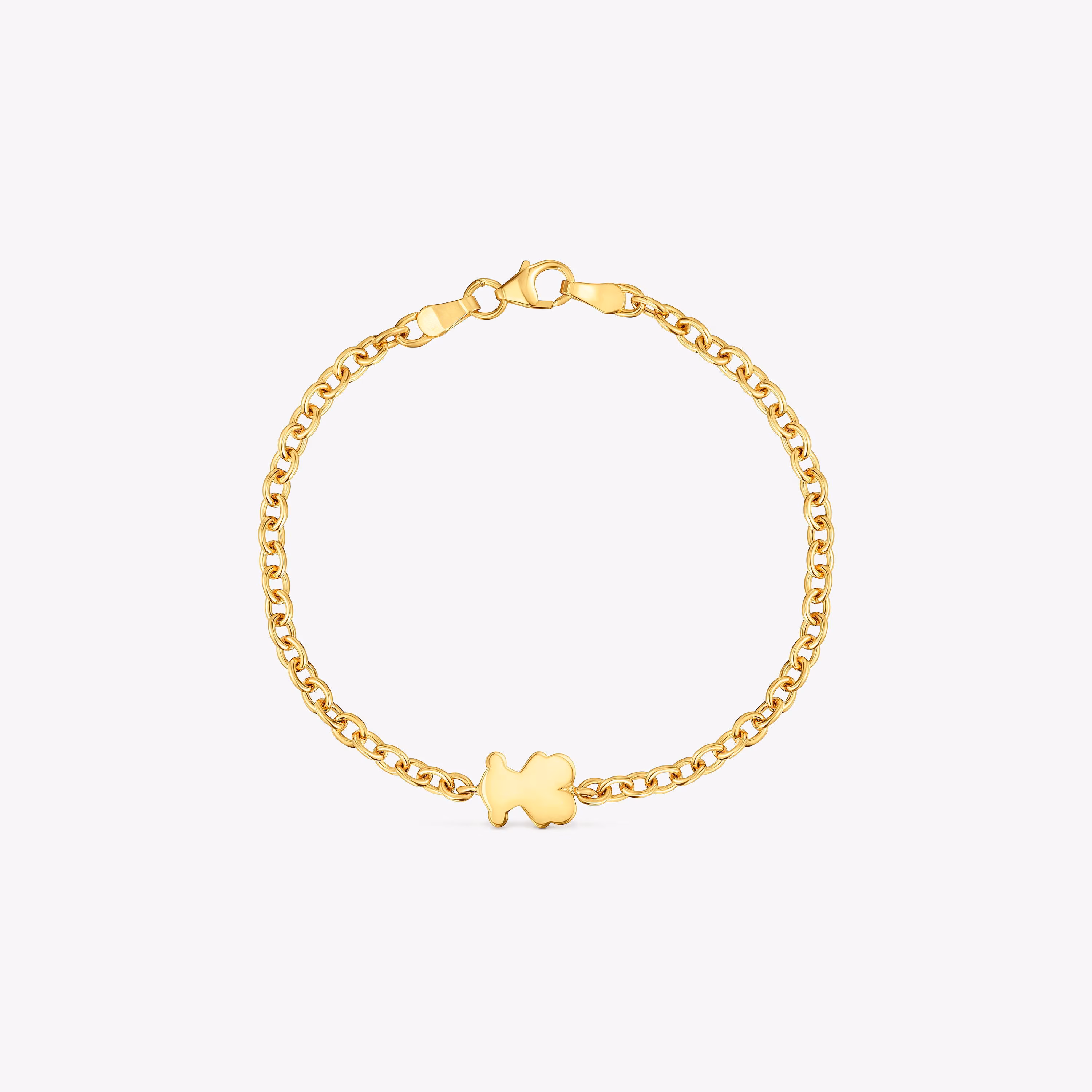 Pulsera cadena de oro con motivo oso 10 mm Sweet Dolls