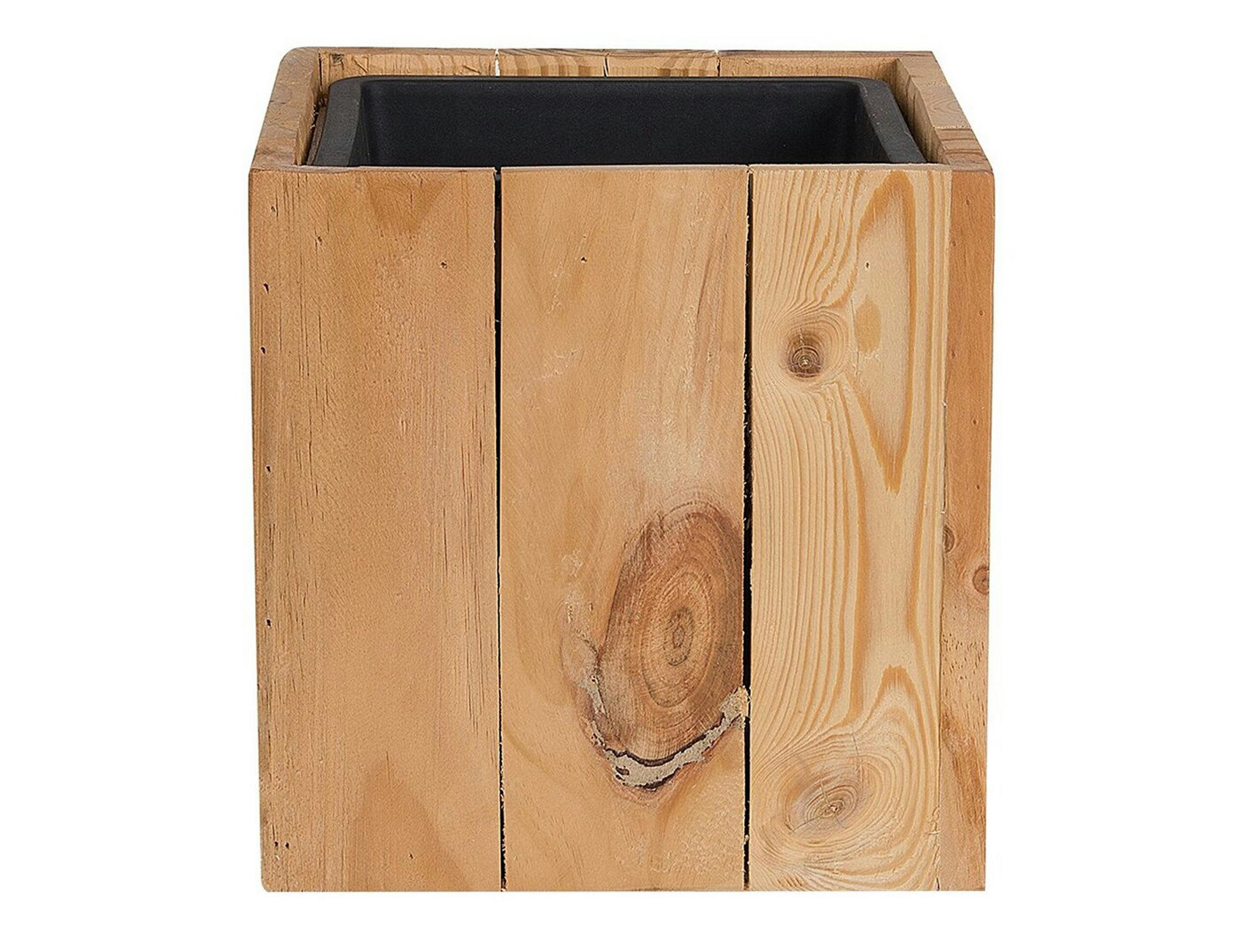 AKRINI - Cache-pot d'extérieur en bois solide bois clair H24