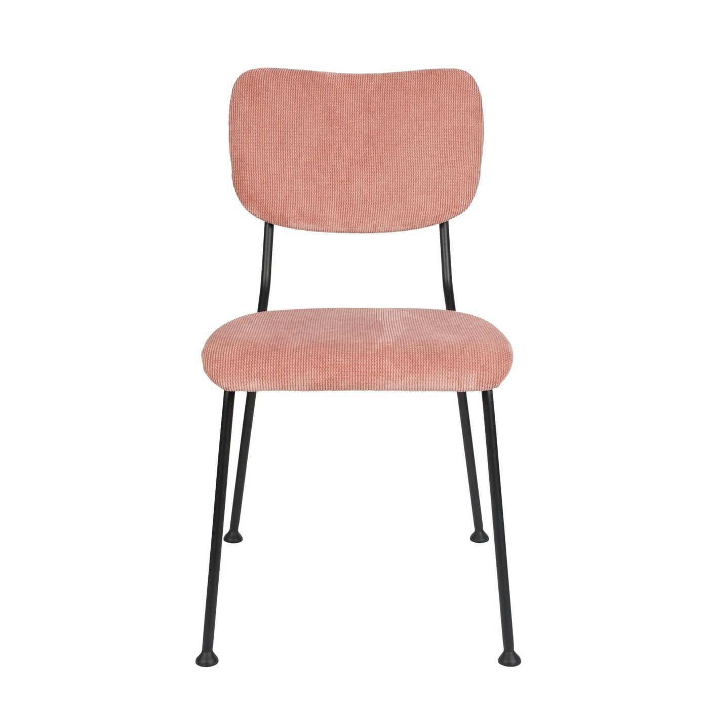 BENSON - Chaise de repas velours  rose