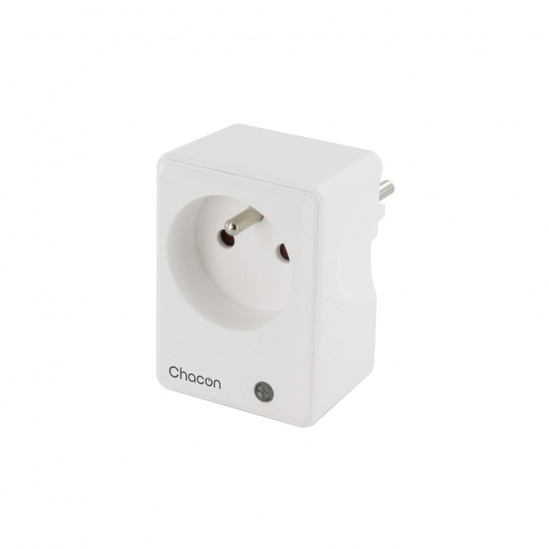 Prise connectée Wi-Fi avec compteur de consommation 16 A 3680 W CHACON