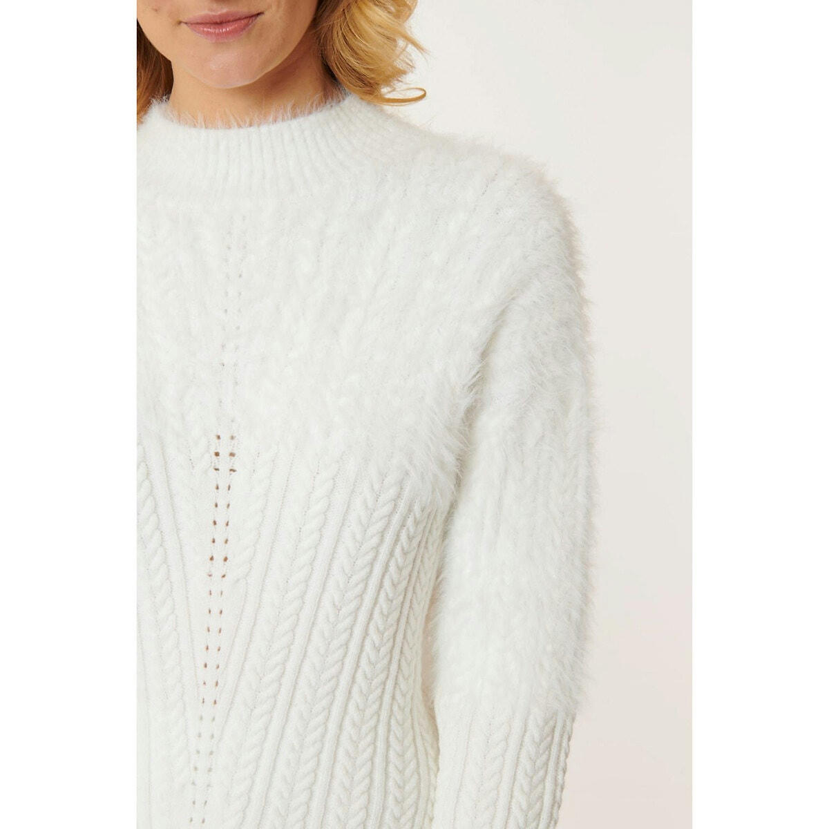 Pull  Joyce en maille torsadée haut poilu