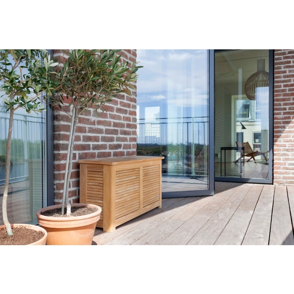 Aufbewahrungsbox »Storage«, BxTxH: 90 x 30 x 48 cm, braun ,Teakholz, mit Stauraum
