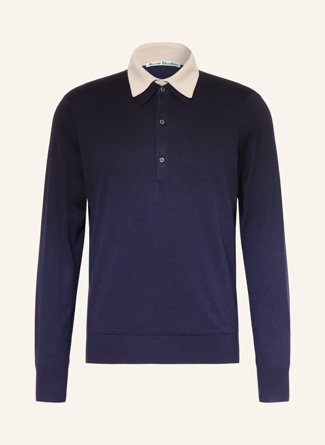 Acne Studios Strick-Poloshirt aus Seide