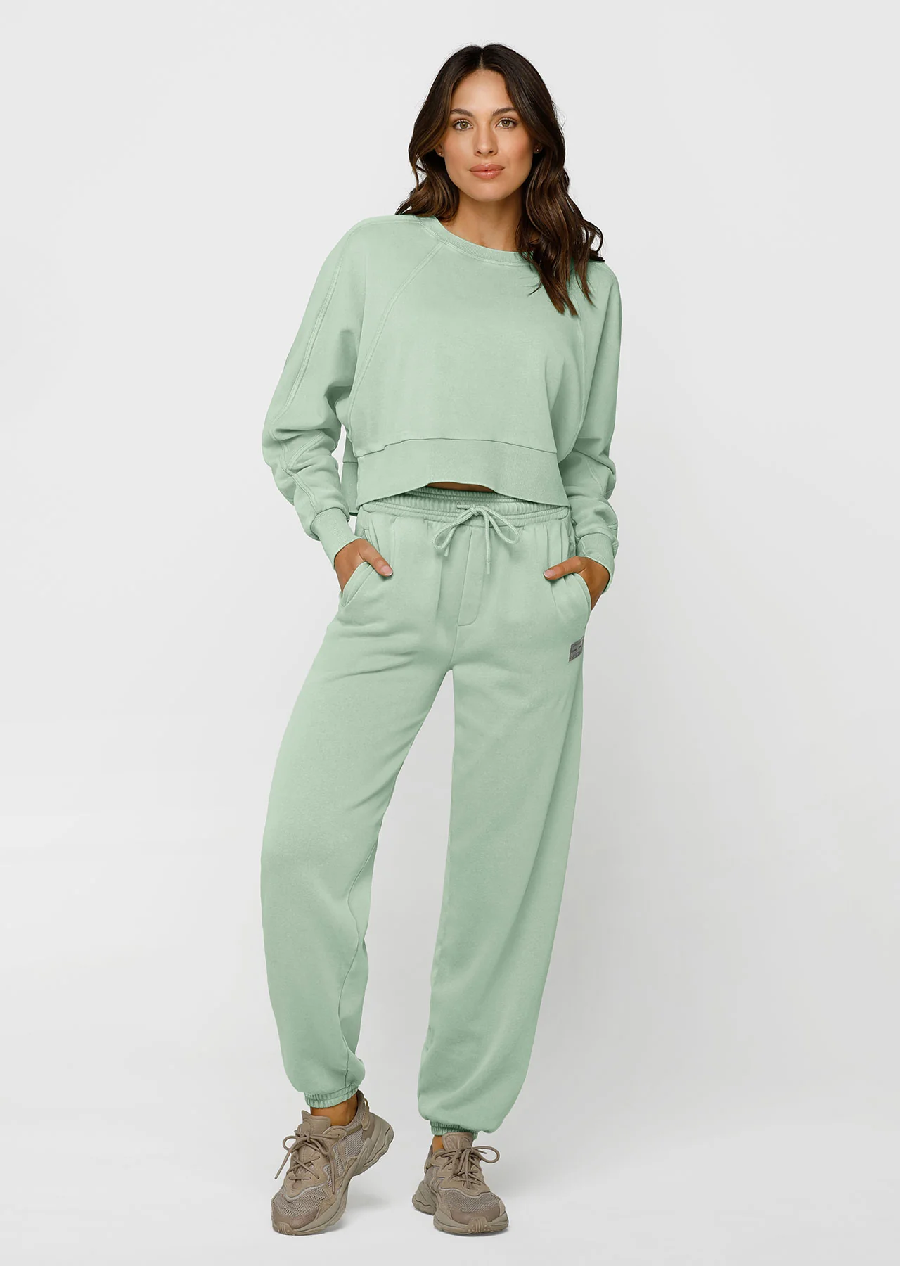Vintage Wash Batwing Crop Jumper