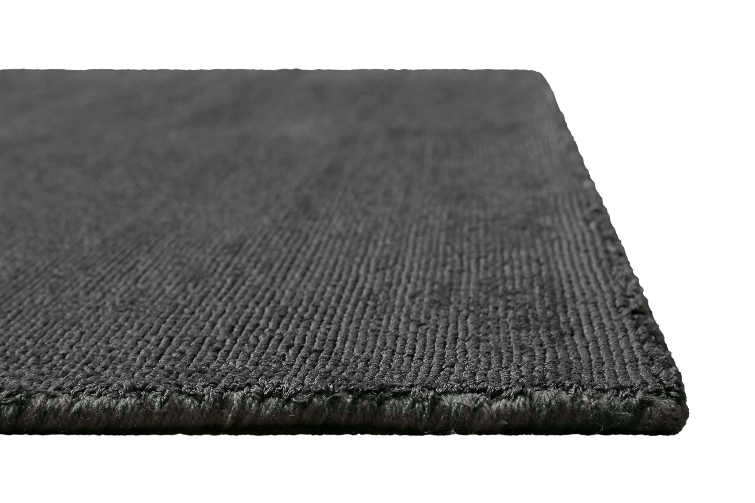 MIRAMONTI - Tapis de couloir à poil ras effet soie anthracite 80x300