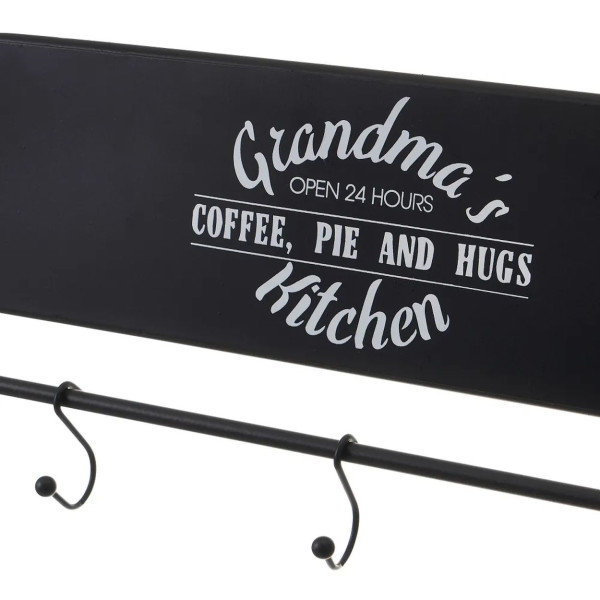 Organizer ścienny kuchenny Loft 61 cm z haczykami
