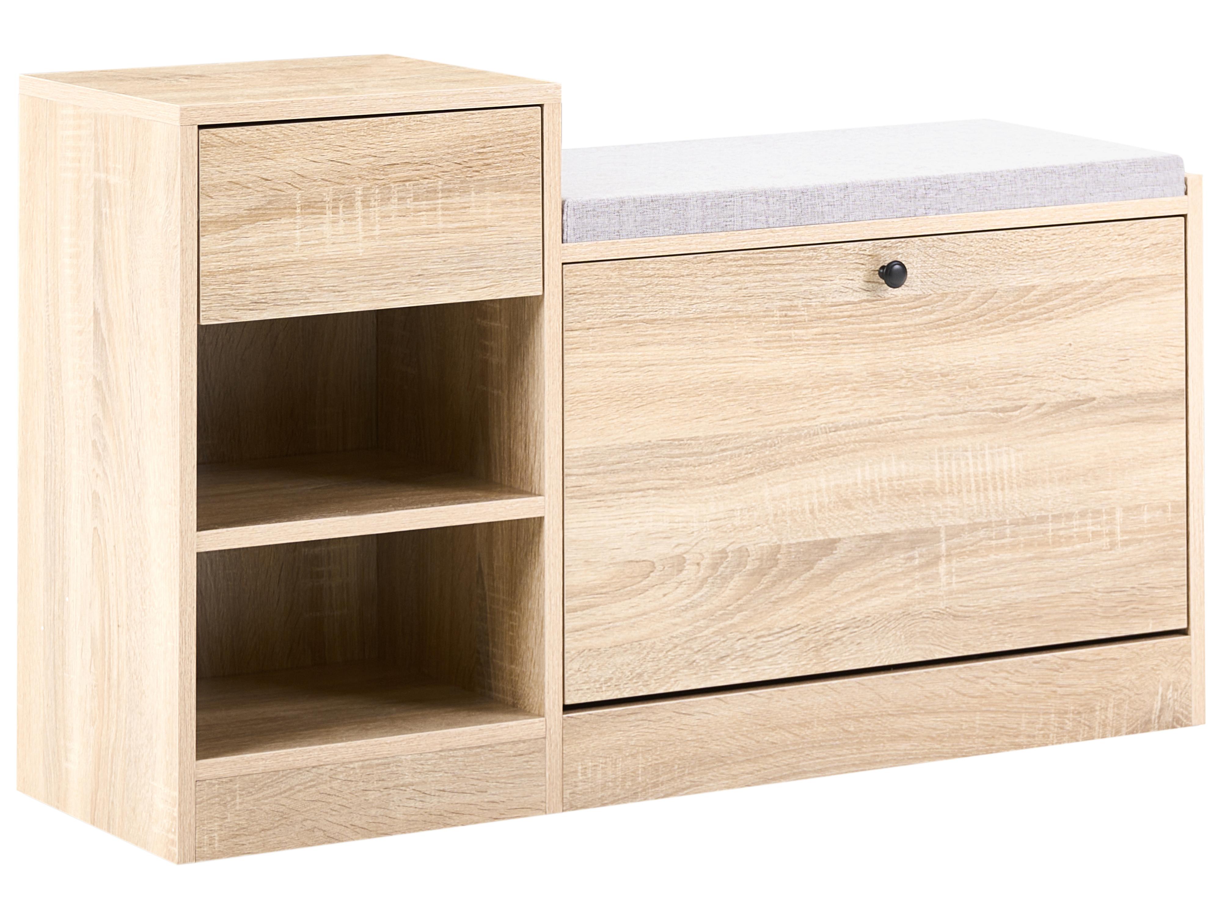 Shoe Storage Cabinet REGINA Light Brown