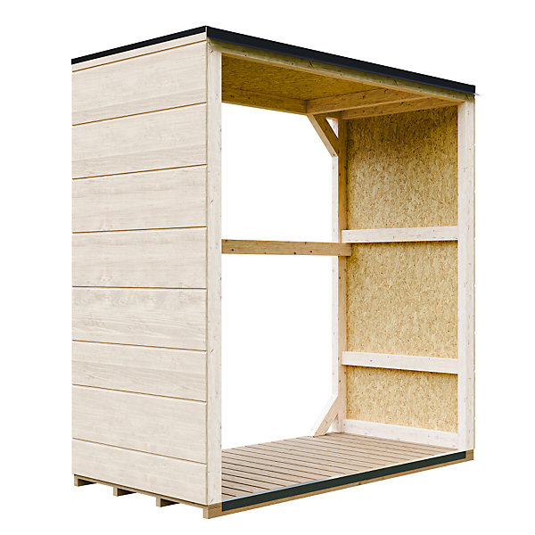 Abri à bûches extérieur 1,14 m² - 75 x 153 x H159 cm - M980-1-TUNDRA CAVERN - Timbela