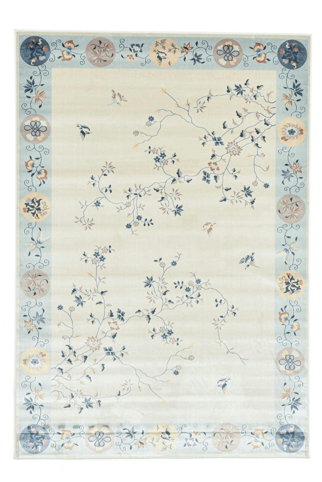 CHERINA - Tapis tissé à la machine en viscose - bleu clair 120x170 cm