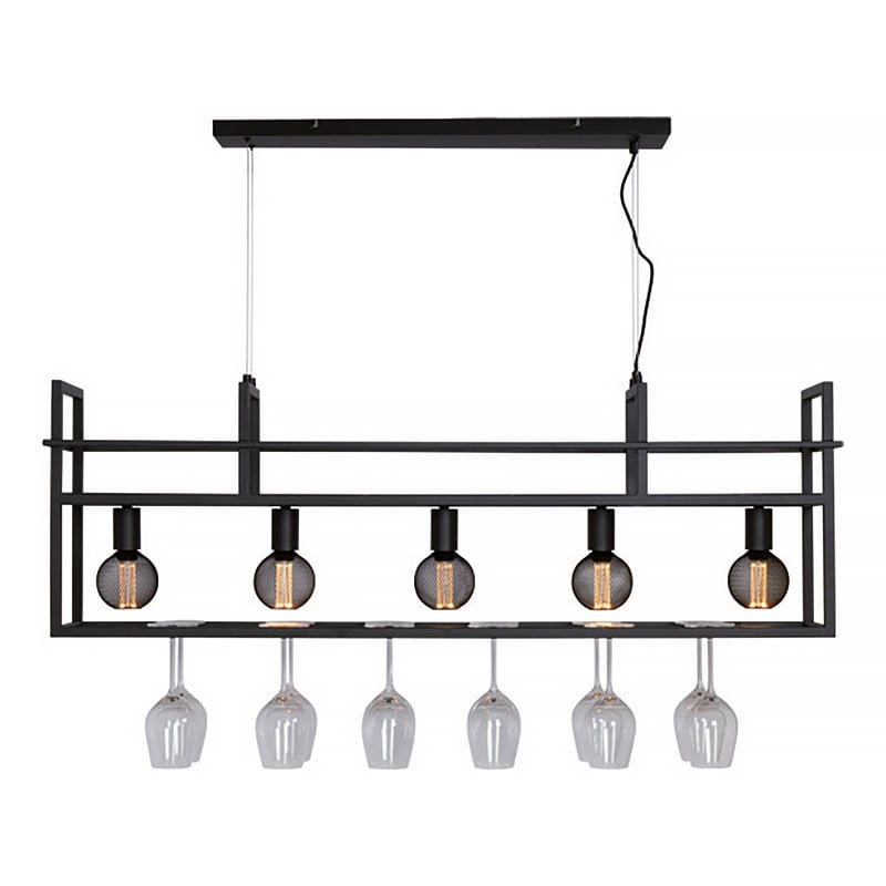 Freelight hanglamp Barista - 5 lichts - 120 x 160  cm - zwart