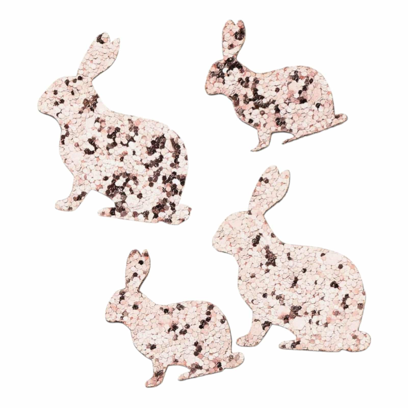 Glitzer-Sticker-Set Hase Rosa, 4 -tlg.