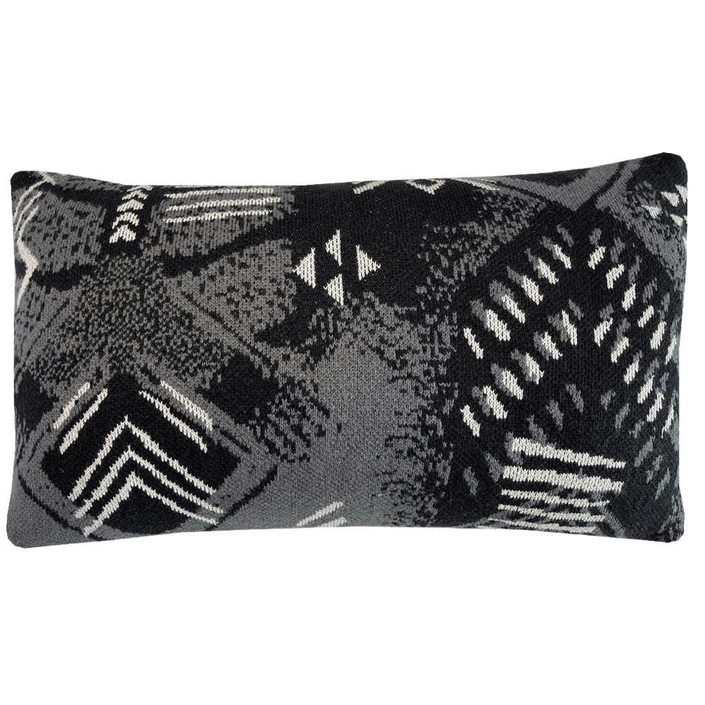 TRICOTÉ - Coussin tricoté noir 35x60