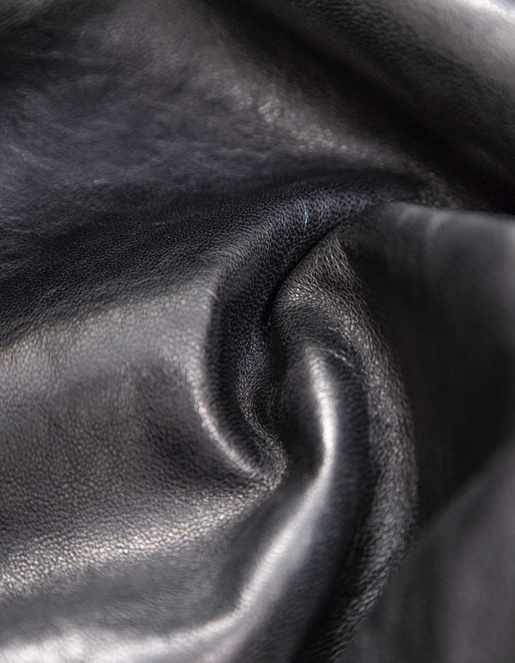Bomber noir en cuir à parmenture amovible Homme