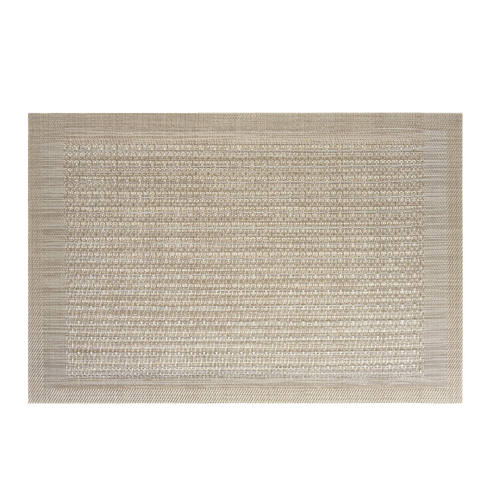 Set de table rectangulaire PVC 30x45cm effet tissé losange beige