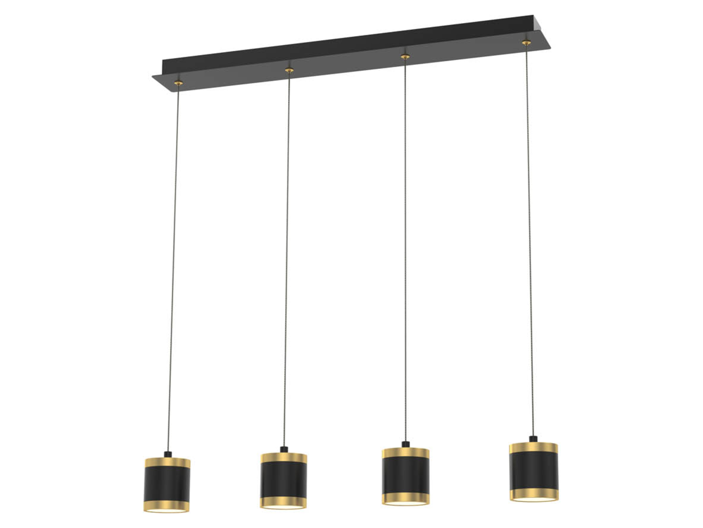 Lampa wisząca Toulouse LED 4-punktowa ze ściemniaczem czarna