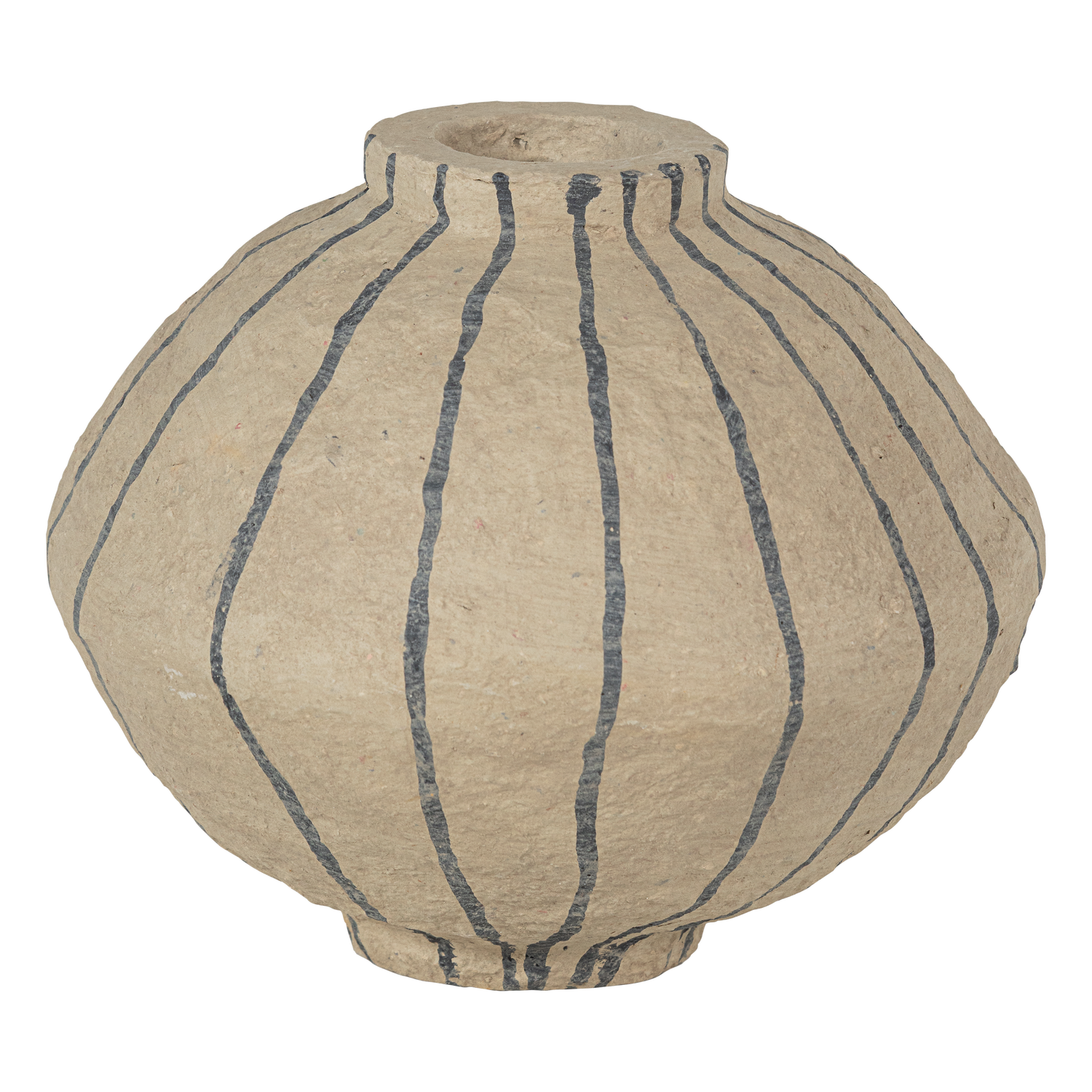 WOOOD decoratie vaas Karo - Papier Mache - Zand - 30x35x35