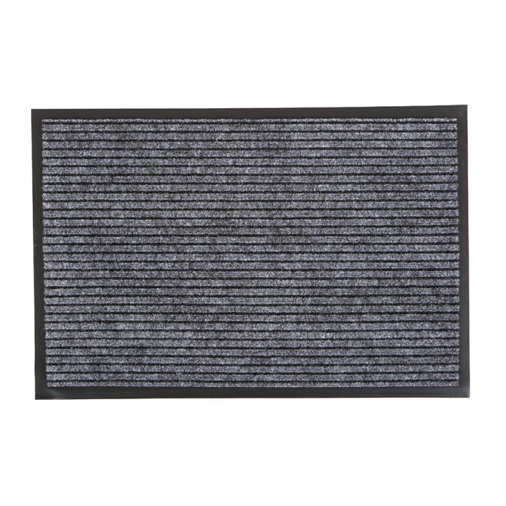 DØRMATTE ABRORB 3-RIBB 60X90CM LYSGRÅ