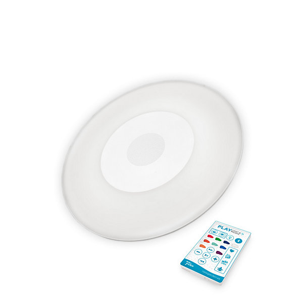Enceinte lumineuse LED intégrée Wally Play disk 4 IP68 12W l.38 x H.6 cm