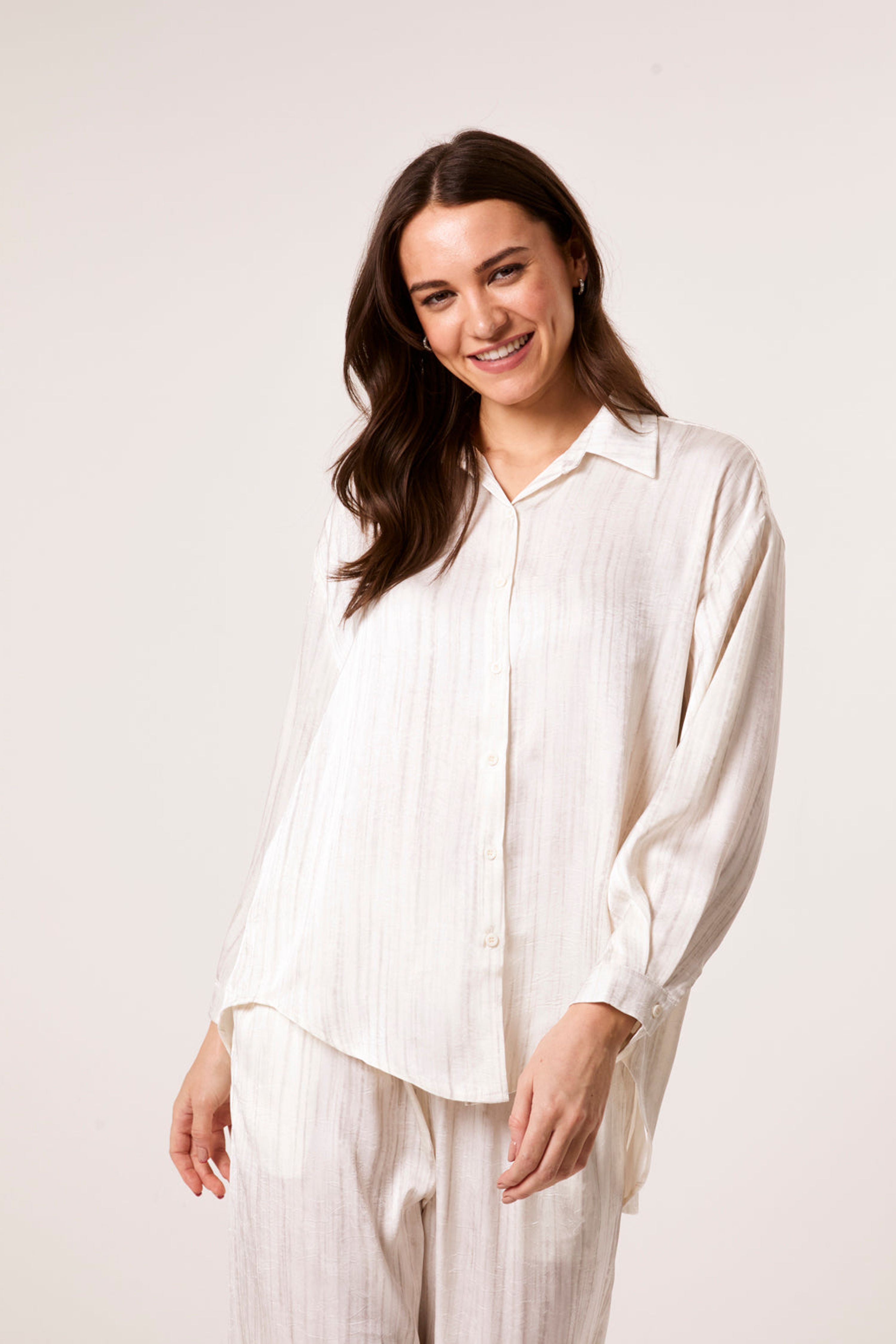 Blue Vanilla Stone Striped Long Sleeve Shirt