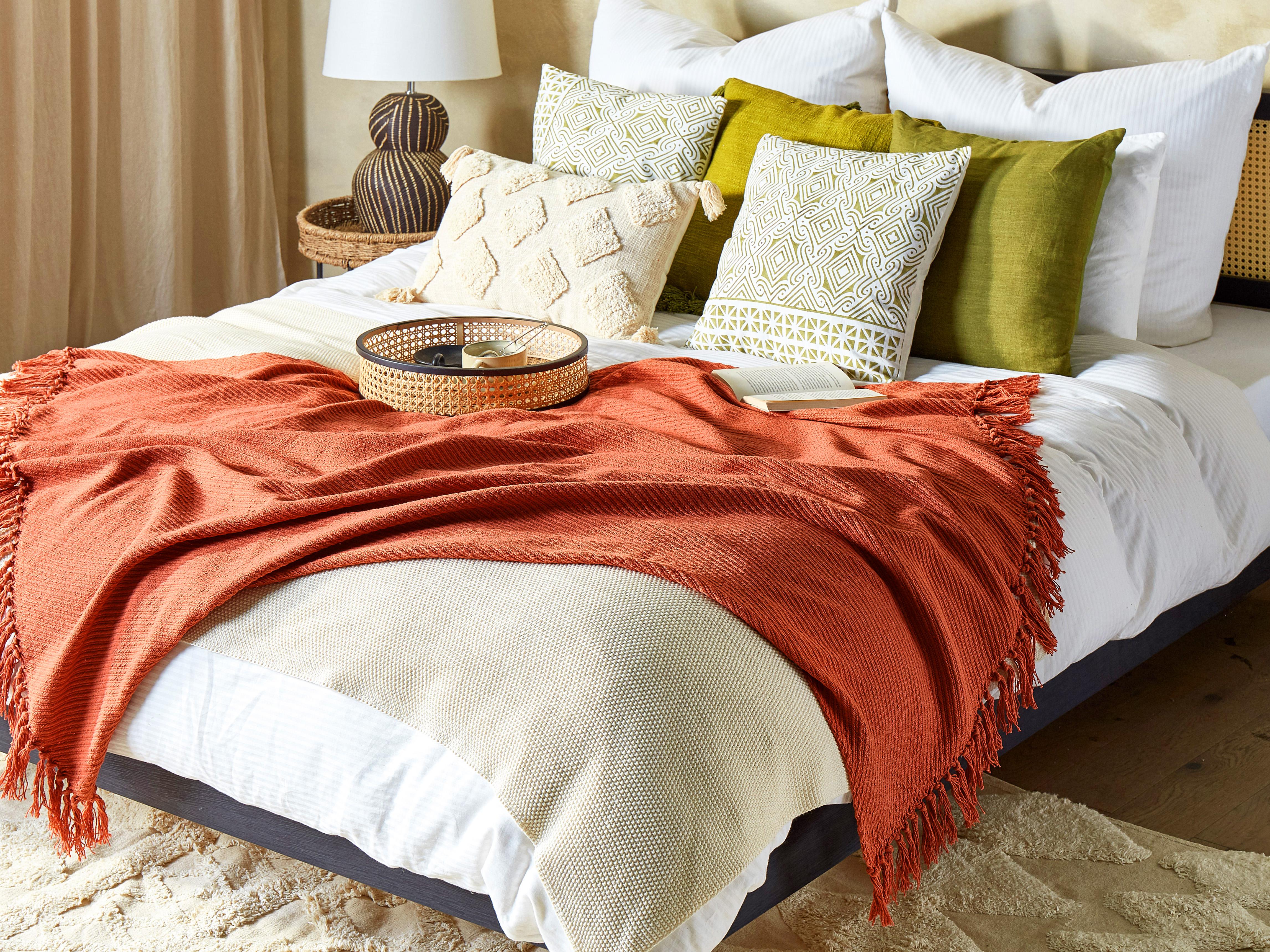 Blanket YARSA Cotton 125 x 150 cm Red