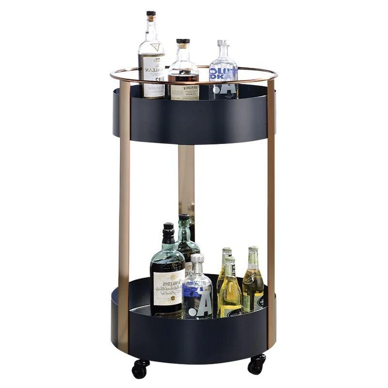 ACME Narrel Serving Cart in Onyx and Copper
