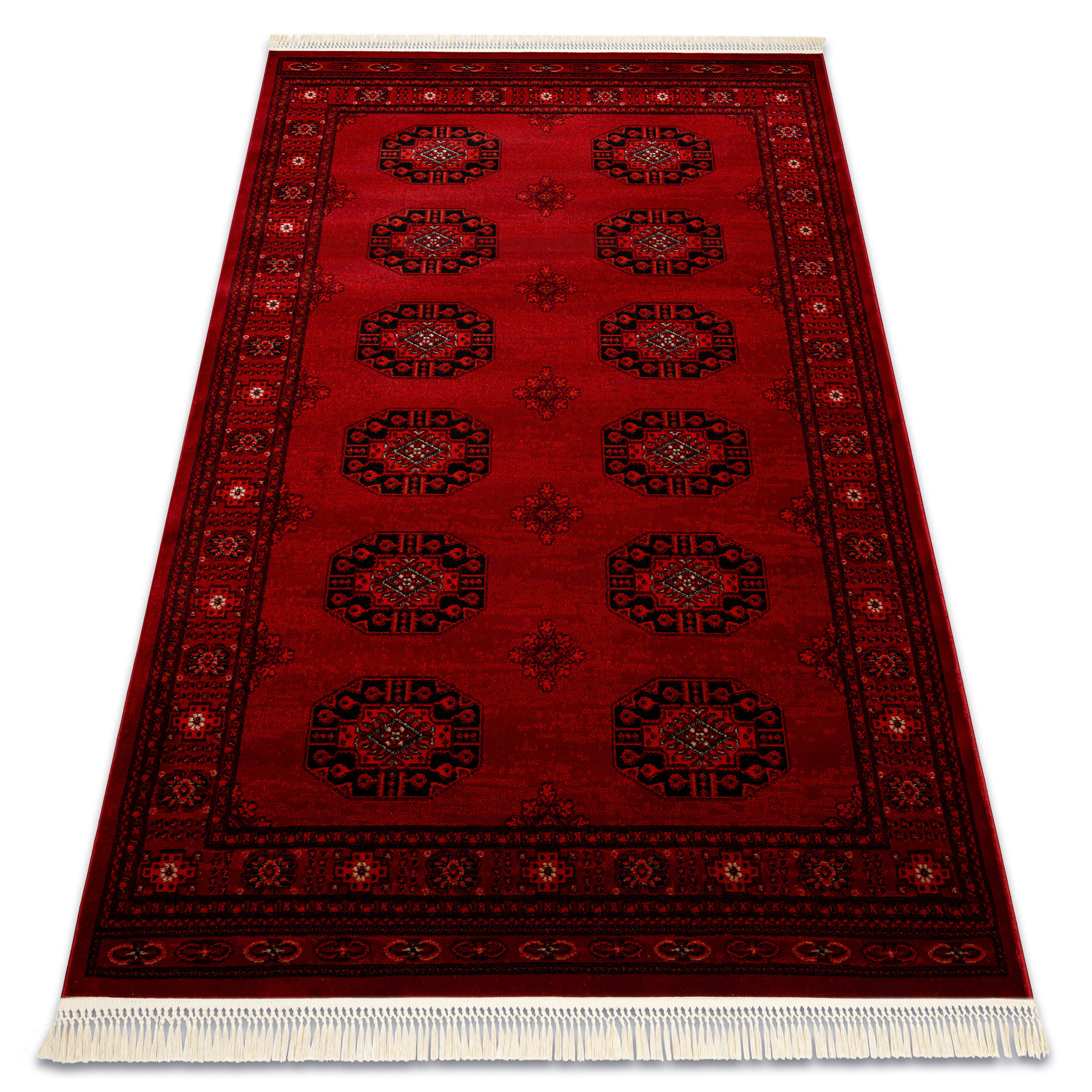 Dywan ORIENT 6871 bordo / czarny Ramka, klasyczny, ornament, z 150x230 cm
