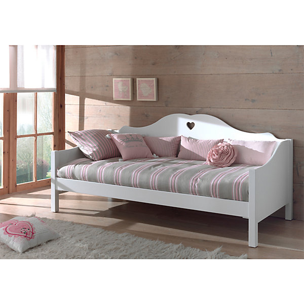 Lit capitaine 90x200 Sommier Inclus Vipack Amori - Blanc